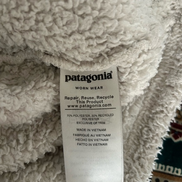 Patagonia Birch White Los Gatos 1/4-Zip Fleece, Size Medium - Picture 7 of 9